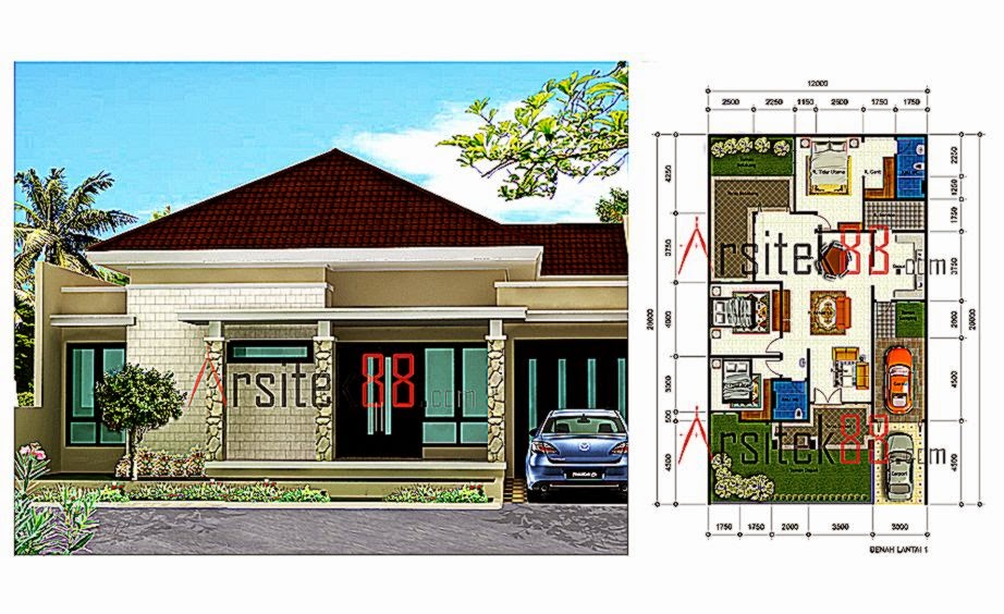 Desain Dan Denah Rumah Minimalis  Gallery Taman Minimalis