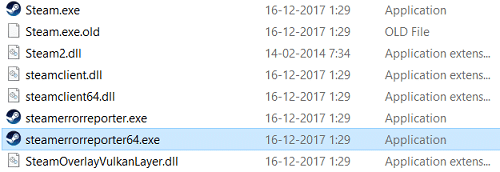 เรียกใช้ Steamerrorreporter.exe และเปิด Steam . อีกครั้ง