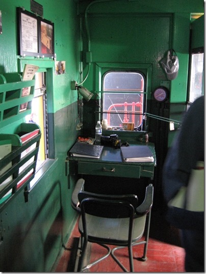 IMG_2814 Interior of Union Pacific CA-4 Caboose #25198 at Union Station in Portland, Oregon on May 8, 2010