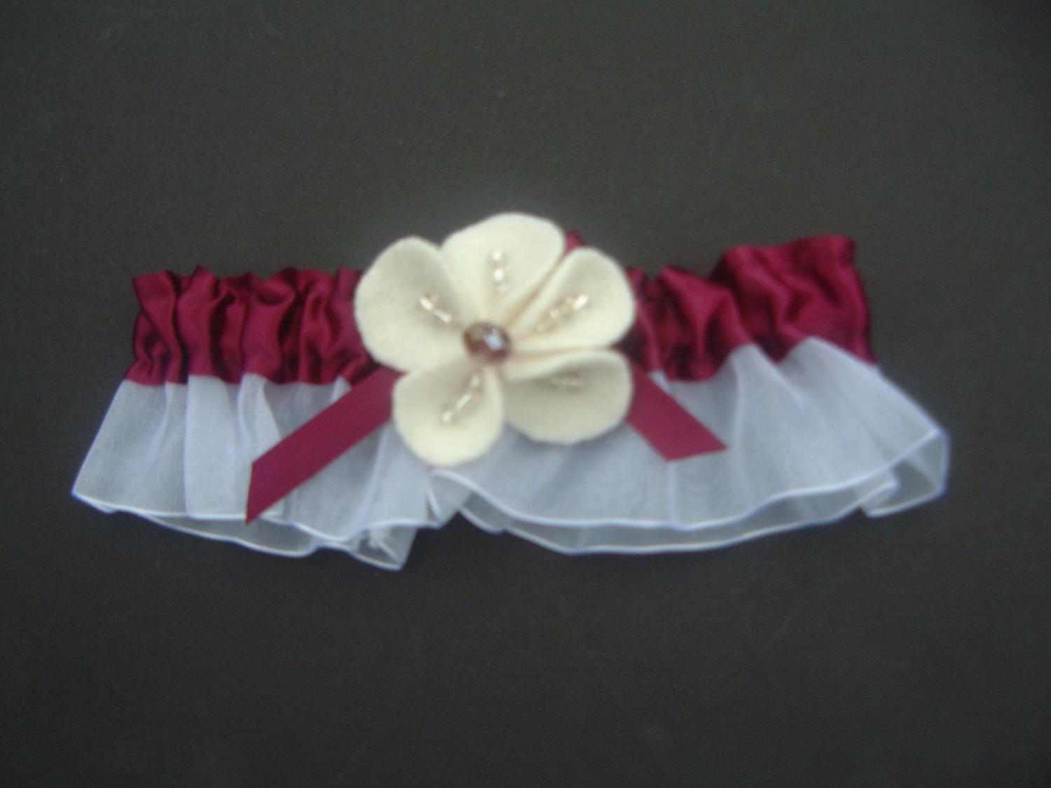 Bridal Garter Purple Plum