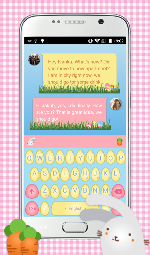 Easter Bunny Keyboard Theme Screen 1