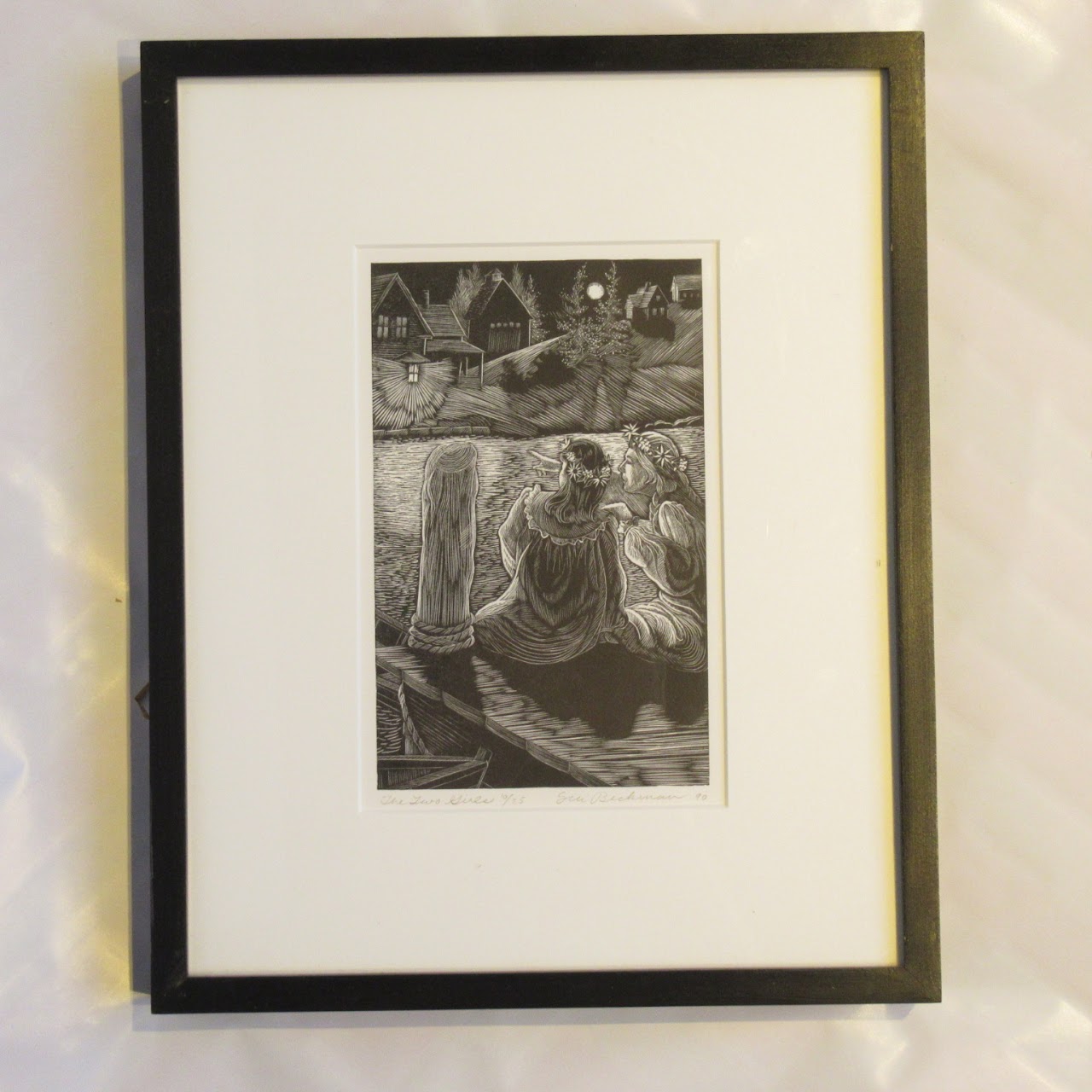 Siri Beckman Signed Wood Engraving 1