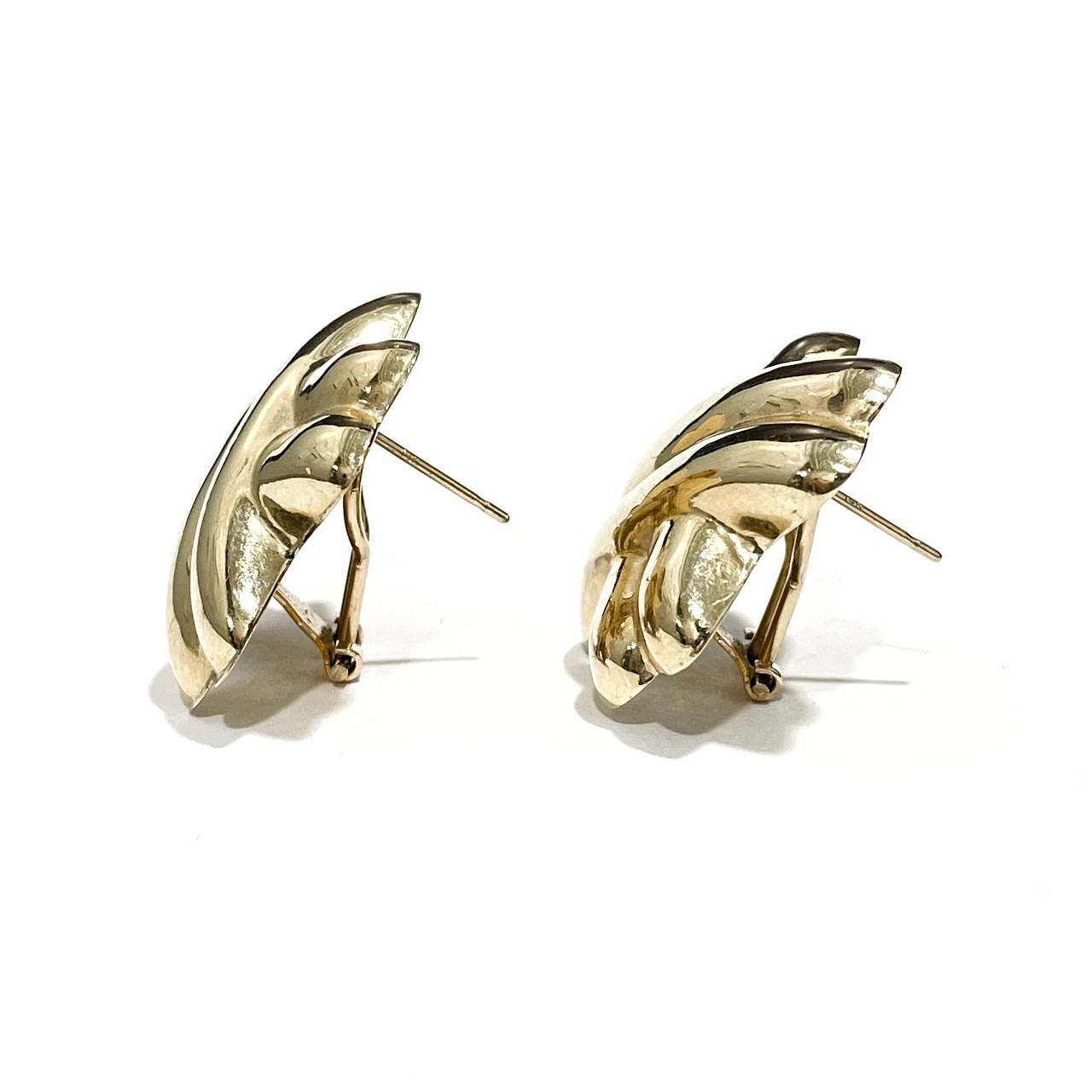 14K Gold "X" Earrings