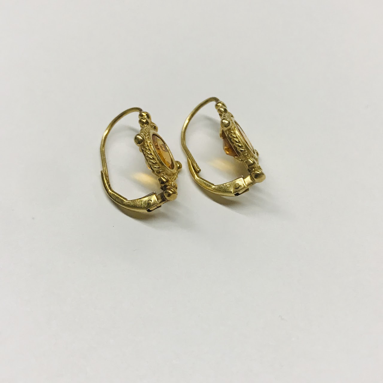 14K Gold and Topaz Earrings