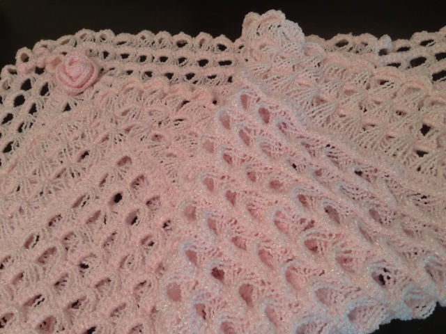 Living Well: Shanti's art work journal: Square broomstick lace baby blanket