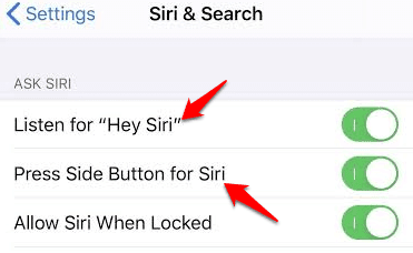 Alterna para la activación de Siri y Search