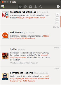 Birdie, Twitter en tu escritorio Ubuntu, sencillo, funcional