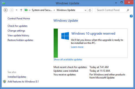 Windows 10, รับ, จอง, อัพเกรด, ฟรี, แอพ, การแจ้งเตือน