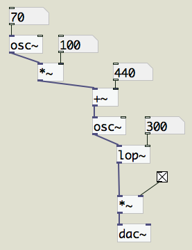 Screenshot of Pure Data