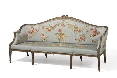 A-George-III-Giltwood-Settee-attributed-to-John-Linnell