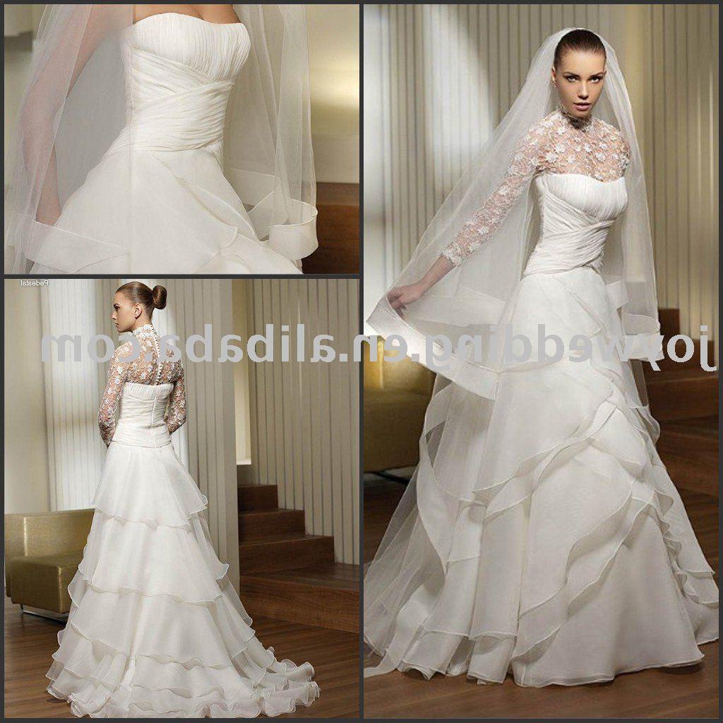 Popular new white ivory lady wedding gown W1668