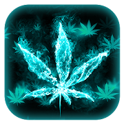 Weed Smoke Rasta 😈  Blue Glow Keyboard Theme 10001001 Icon