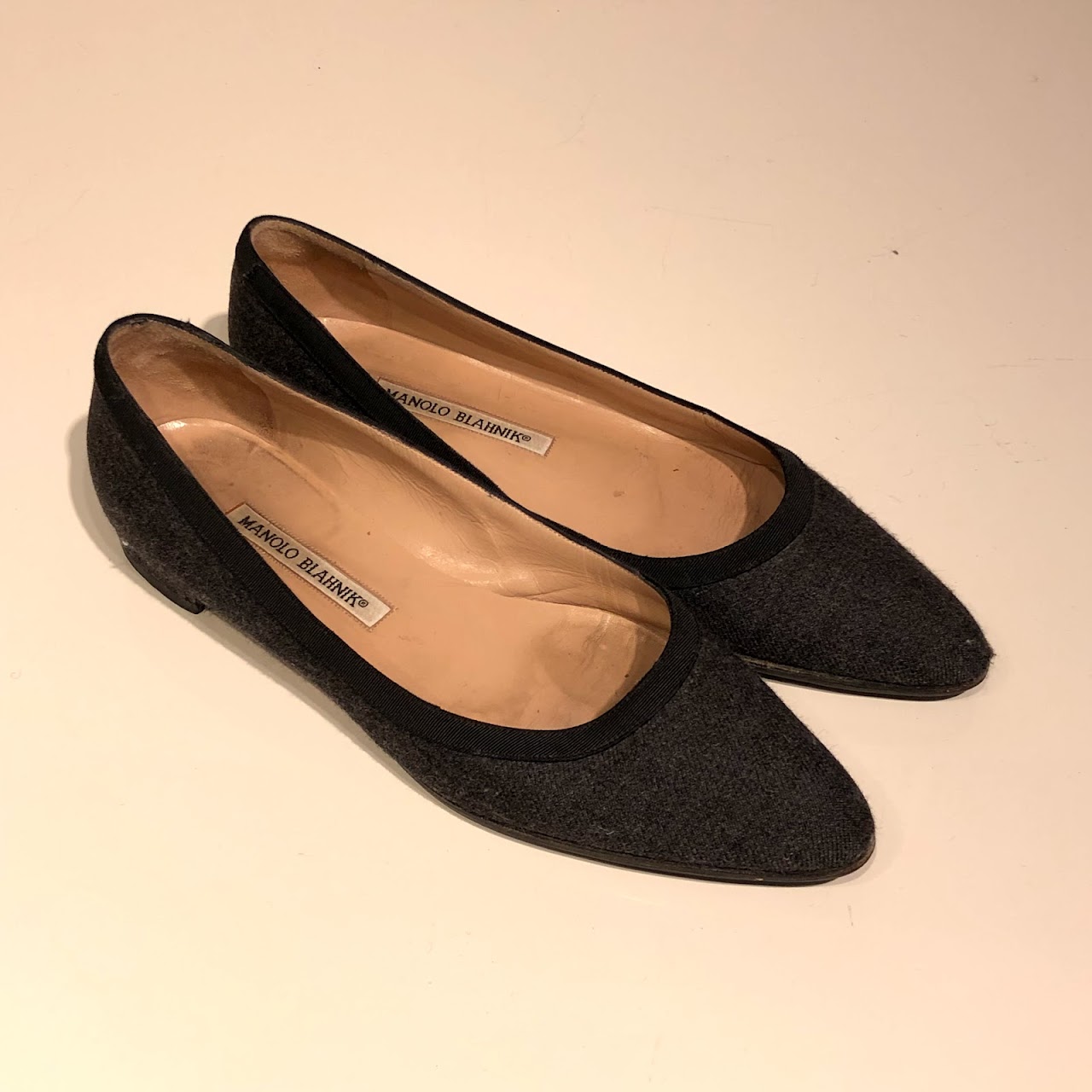 Manolo Blahnik Wool Flats