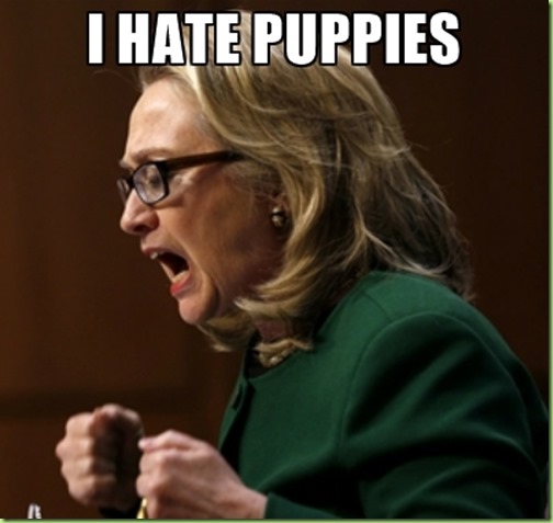 hillary hates puppies