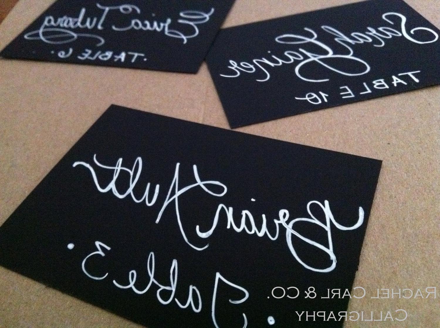 Wedding Black Name Place Cards