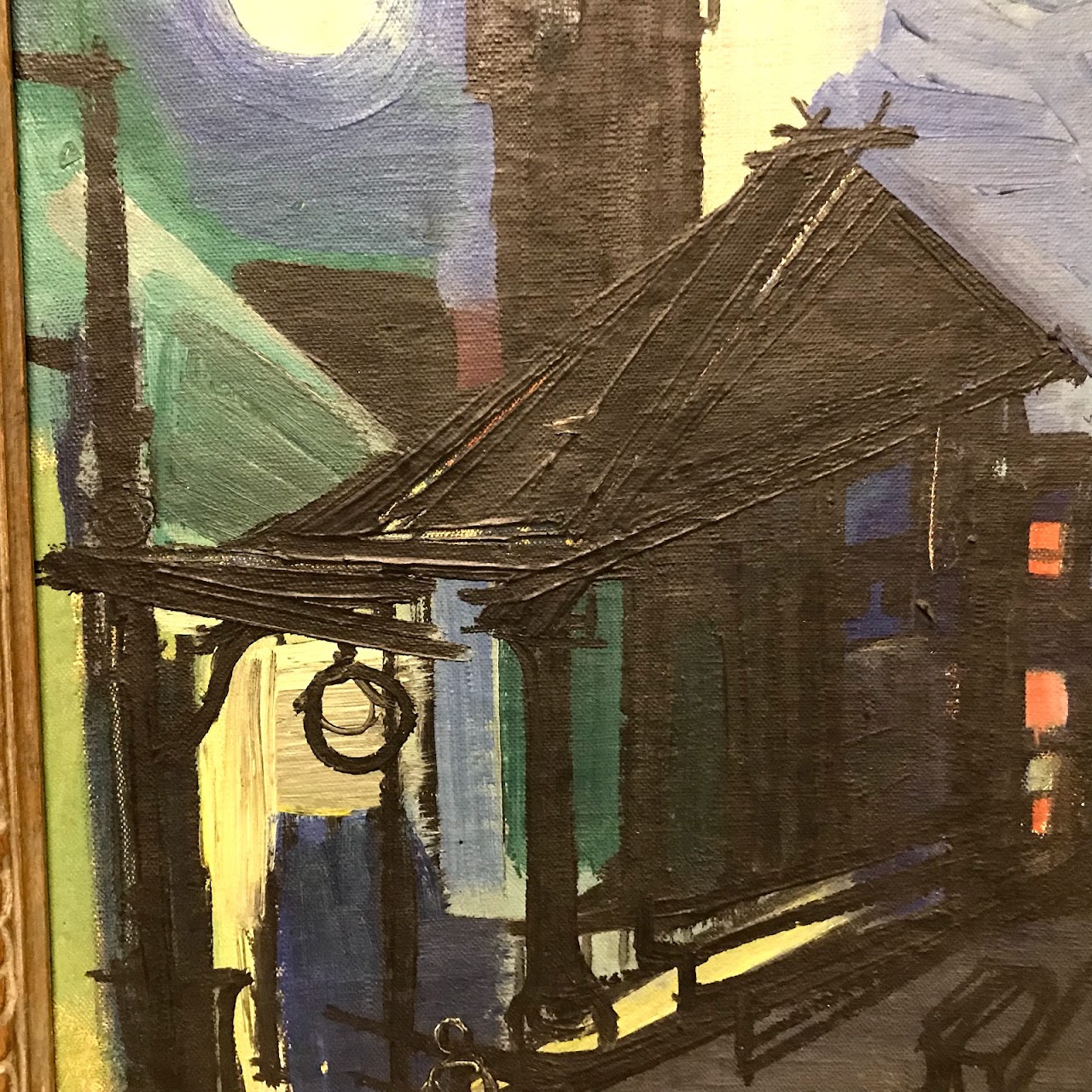 Ben Benn Signed Expressionist Nightscape