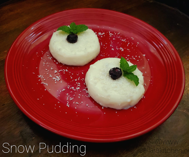 images of Snow Pudding Recipe / Easy Pudding Recipe / How To Make Snow Pudding / Snow Pudding Without Egg