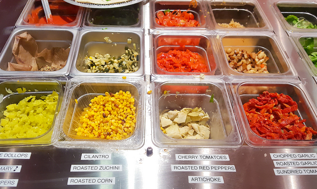 photo of vegetable topping options
