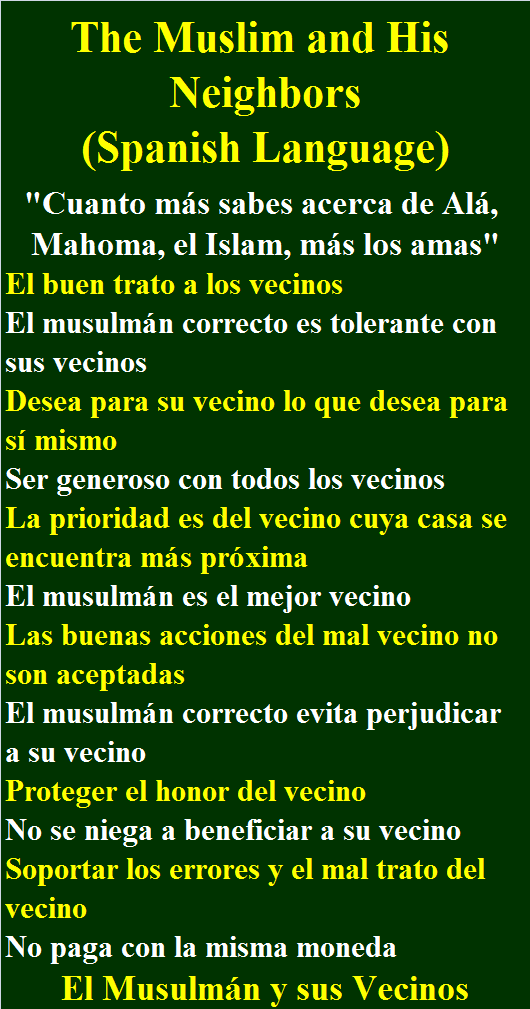 The Muslim and His Neighbors Spanish Language El Musulmán y sus Vecinos