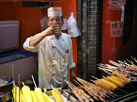 barbecue cook drinking baijiu in Taiyuan