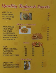 Kwality Bakers & Sweets menu 1