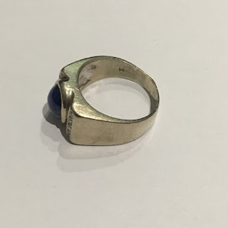 14K White Gold & Star Sapphire Ring