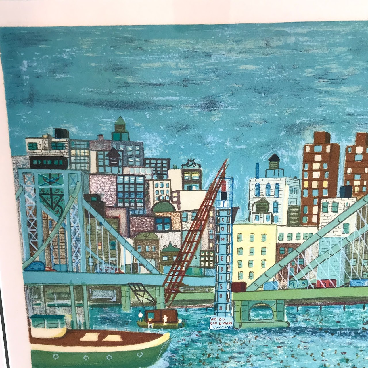 Ralph Fasanella Signed Lithograph