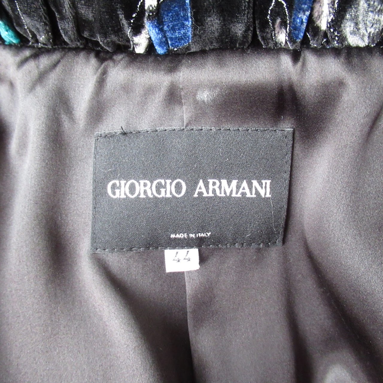 Giorgio Armani Painted Silk Velvet Blazer