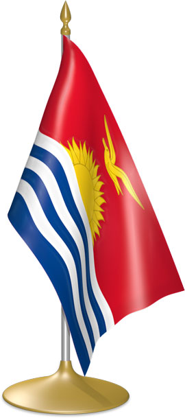 I-Kiribati table flags - desk flags