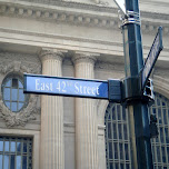 east 42nd street sign in New York City, United States 