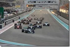 La partenza del gran premio di Abu Dhabi 2015