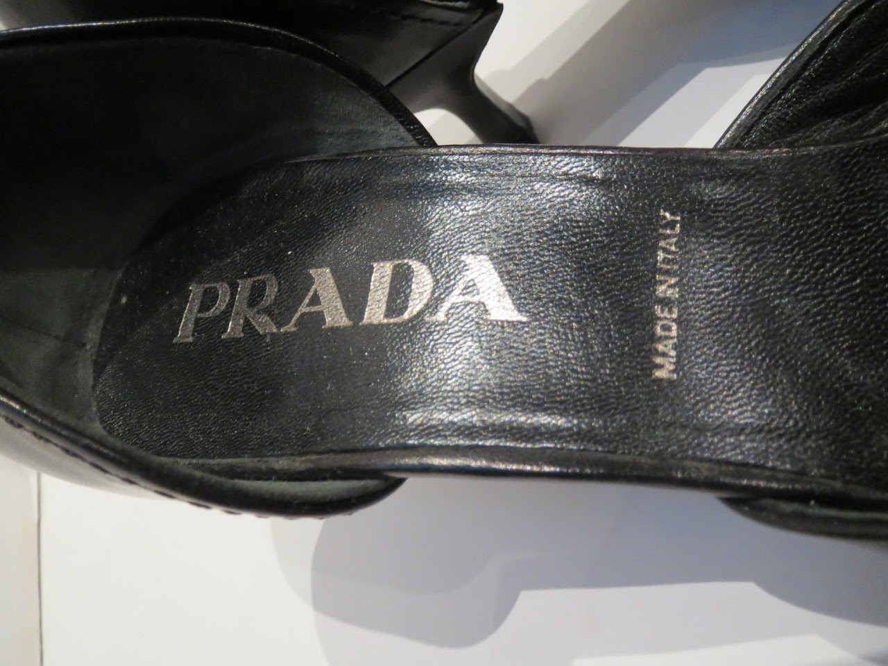 Prada Buckle Kitten Heels