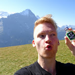 Feigling on the FIRST mountain in Switzerland in Grindelwald, Switzerland 