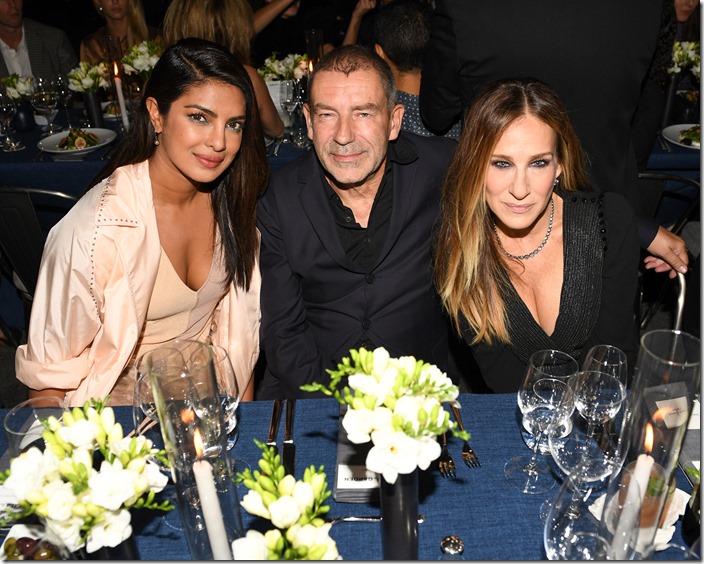 Priyanka Chopra, (wearing Bottega Veneta), Tomas Maier,Sarah Jessica Parker