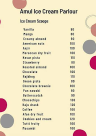 Amul Ice Cream Parlour menu 1