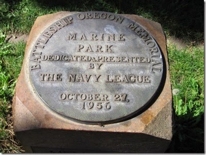 IMG_3400 Battleship Oregon Memorial Marine Park Marker in Tom McCall Waterfront Park in Portland, Oregon on September 7, 2008