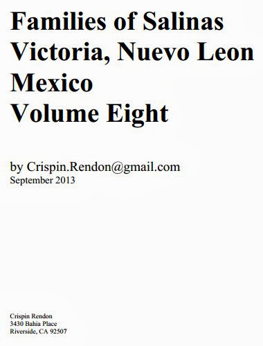 Families of Salinas Victoria, Nuevo Leon, Mexico Volume Eight