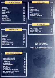 Saha Chowmein Family Restaurant menu 2