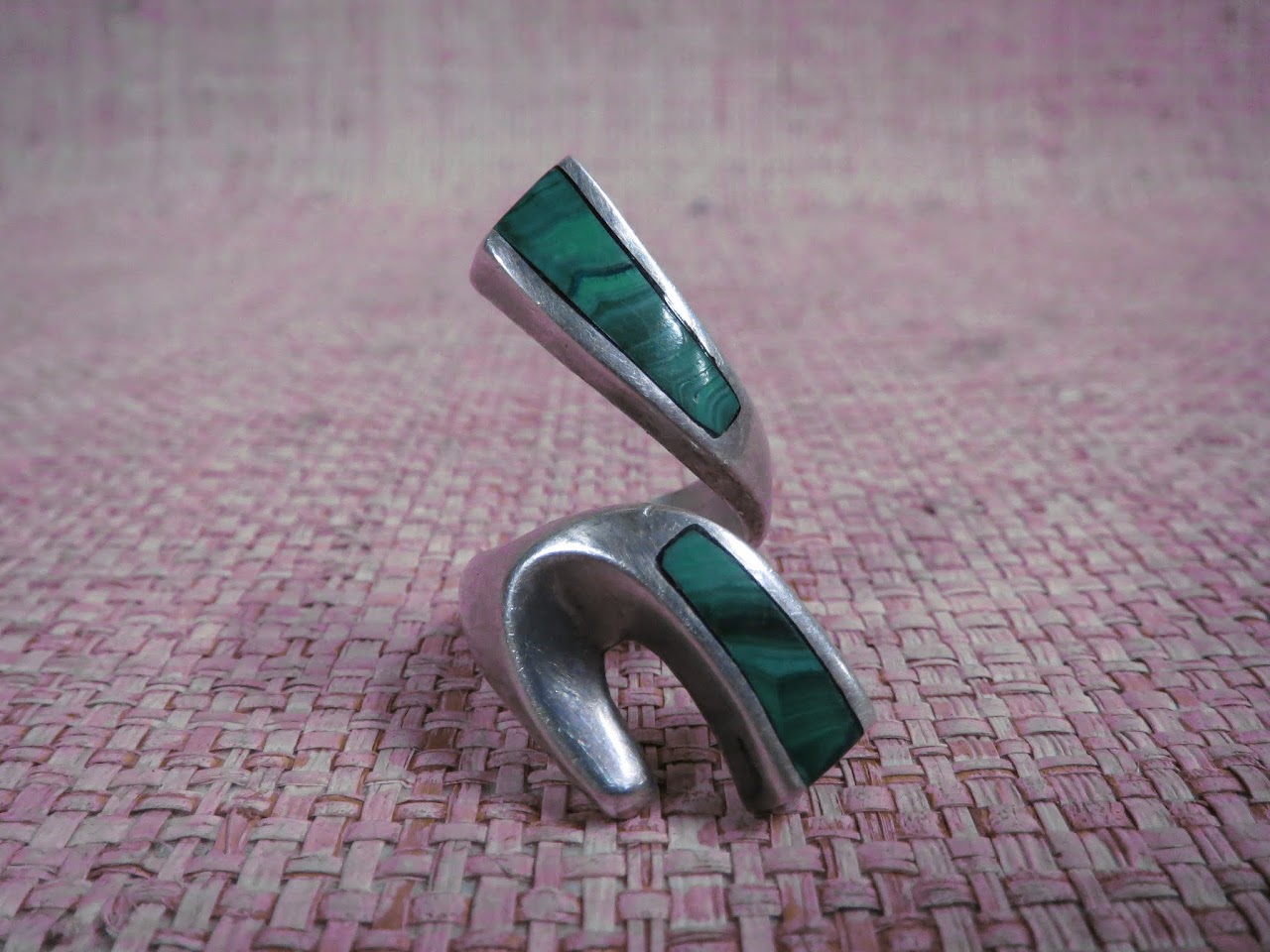 Sterling and Malachite Ring