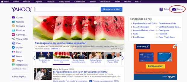 abrir correo yahoo