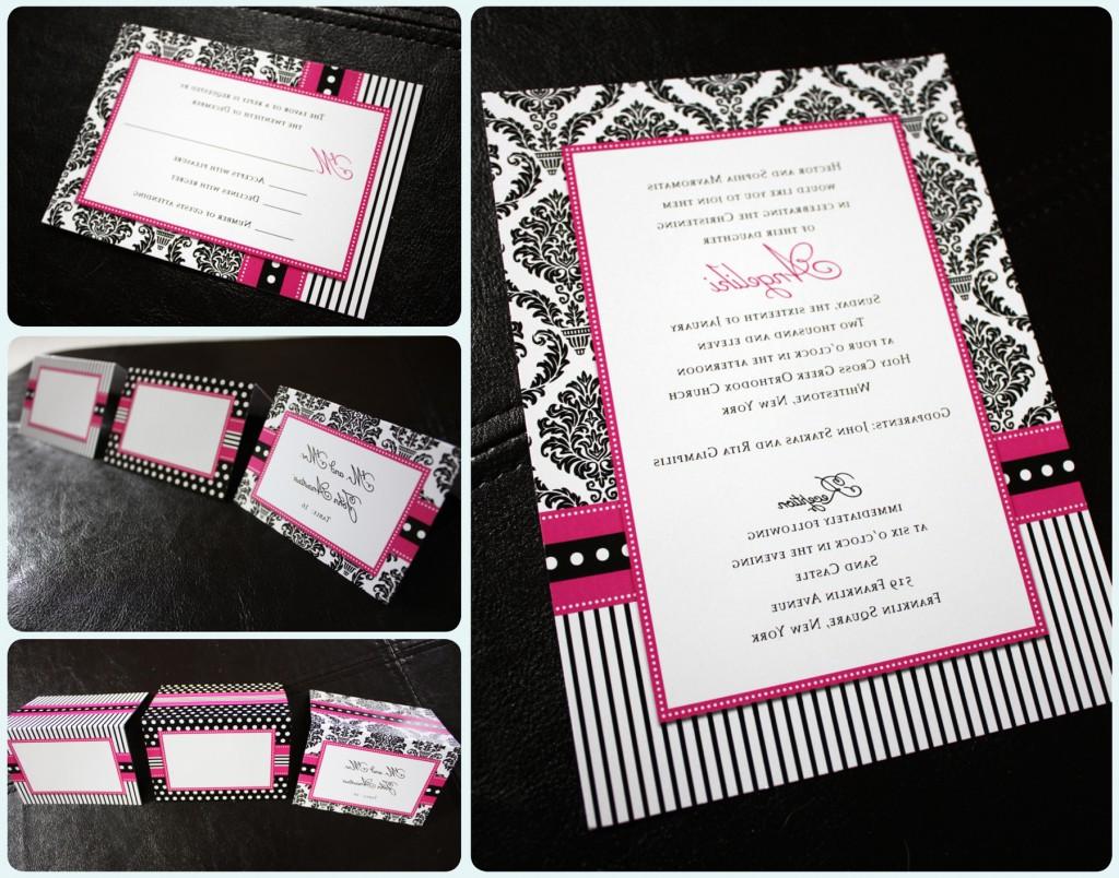 Pink and Black Damask,