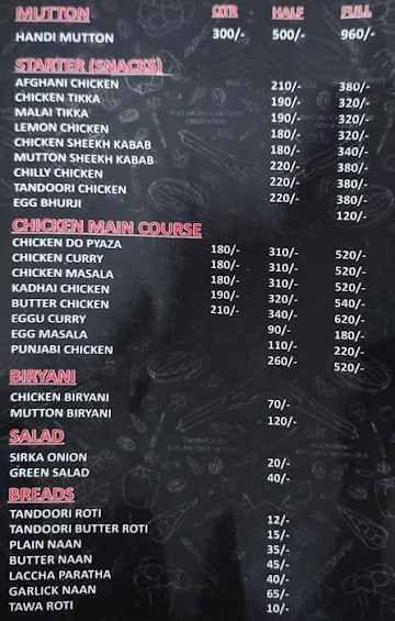 Aj Handi Mutton Chicken Center menu 