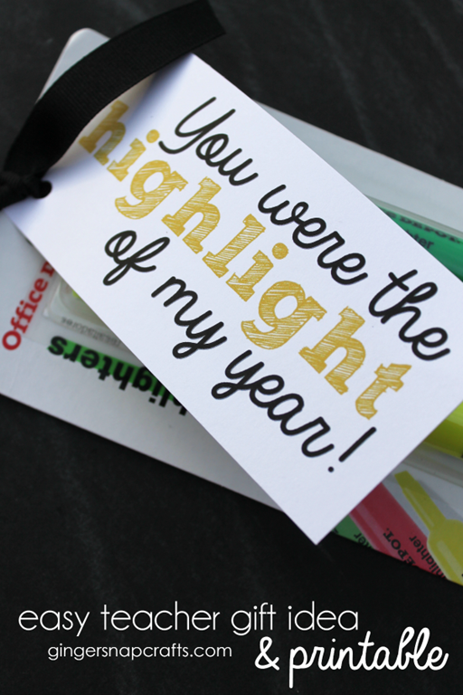 easy teacher gift idea & printable at GingerSnapCrafts.com