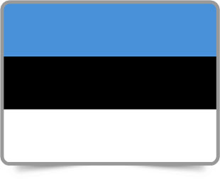 Estonian framed flag icons with box shadow