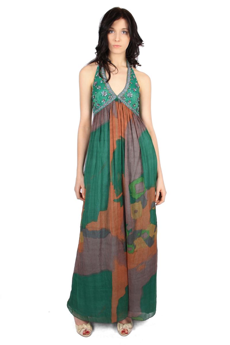 Exotic empire line maxi dress