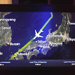 flight route around North-Korea in Taoyuan, Taiwan 