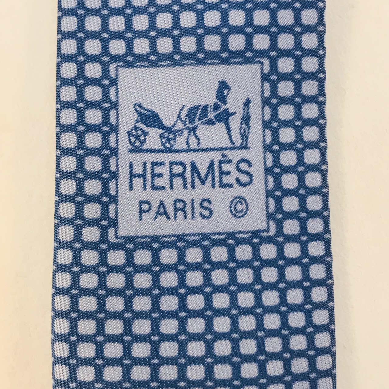 Hermès Geometric Blue Tie