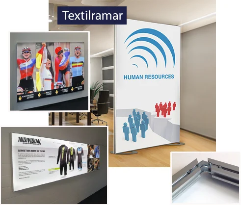 Textilramar - Standardstorlekar