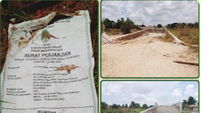 Diduga Mangkrak, Pembangunan Jembatan Kepuluk, CV. BERAKAS JAYA Cairkan 90% dari Pagu Dana Kontrak Bernilai Milyaran