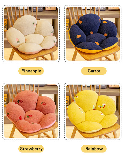 Title 7, Petal throw pillow, a cute car cushion and back...